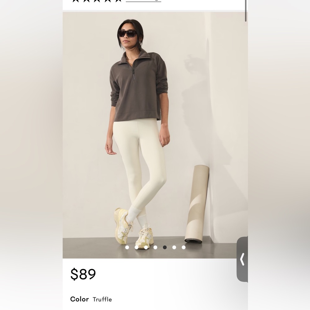 Athleta seasoft quarter zip - truffle
